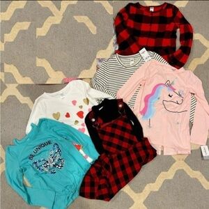 Girls winter bundle of 6 pieces dresses and tops